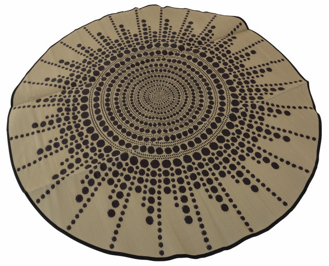 Moon Aboriginal Art Recycled Outdoor Mat - 300cm