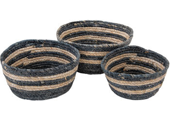 Woven Rush Grass Bowls - Set of 3