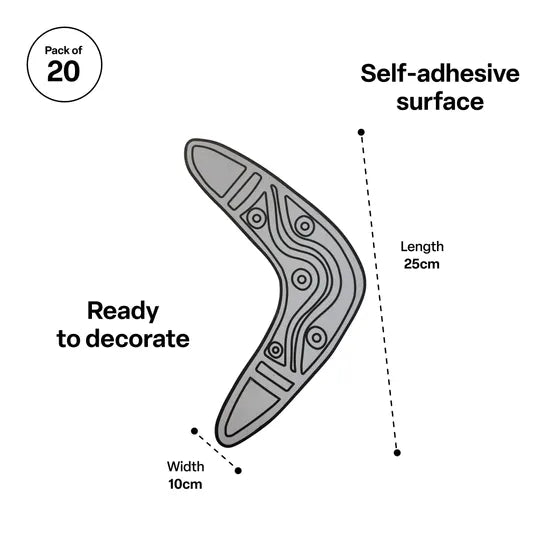 Luke Mallie Sand Art Boomerangs - Pack of 20