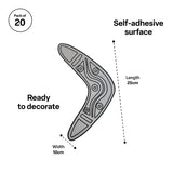 Luke Mallie Sand Art Boomerangs - Pack of 20
