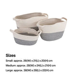 Woven Cotton Baskets - Set of 3