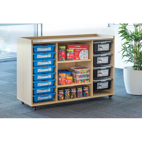 Natural Spaces Storage Unit with Whiteboard Panel