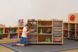 Natural Spaces Storage Unit with Whiteboard Panel & Trays