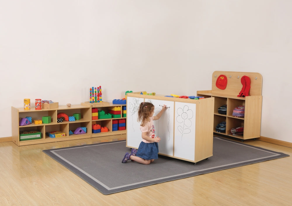 Natural Spaces Storage Unit with Whiteboard Panel & Trays