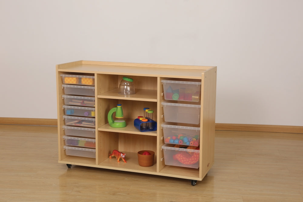 Natural Spaces Storage Unit with Whiteboard Panel & Trays