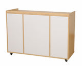 Natural Spaces Storage Unit with Whiteboard Panel & Trays
