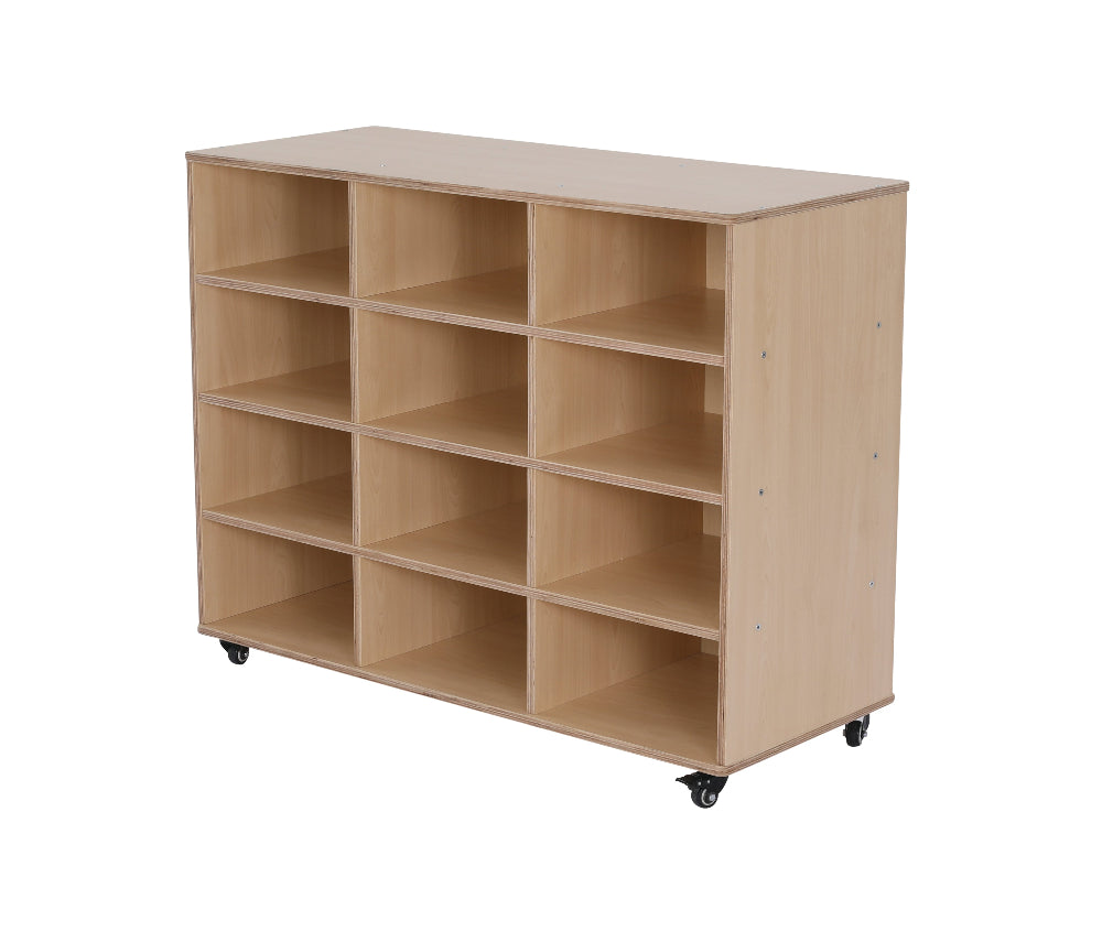 Mobile Tote Tray Trolley - 12 Compartments