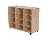 Mobile Tote Tray Trolley - 12 Compartments