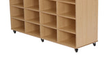 Mobile Tote Tray Trolley - 16 Compartments