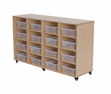 Ergerite Mobile Tote Tray Trolley - 16 Compartment with Trays