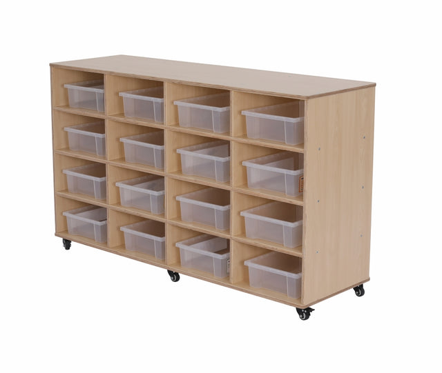 Ergerite Mobile Tote Tray Trolley - 16 Compartment with Trays