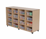 Ergerite Mobile Tote Tray Trolley - 16 Compartment with Trays