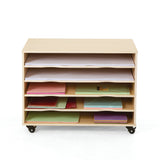 Natural Spaces Wooden Paper Storage Trolley