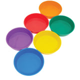 Coloured Plastic Bowls - Set of 6