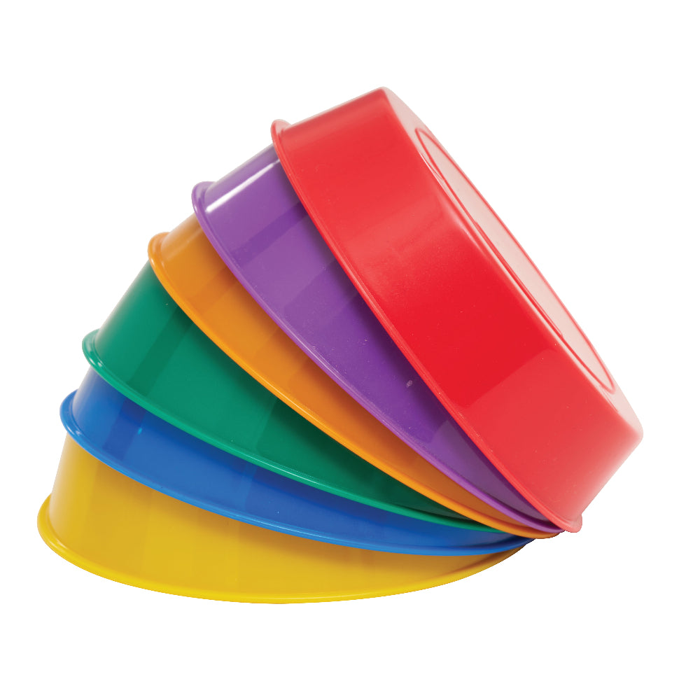 Coloured Plastic Bowls - Set of 6