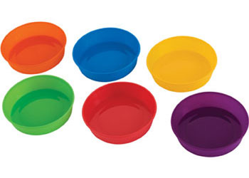 Coloured Plastic Bowls - Set of 6