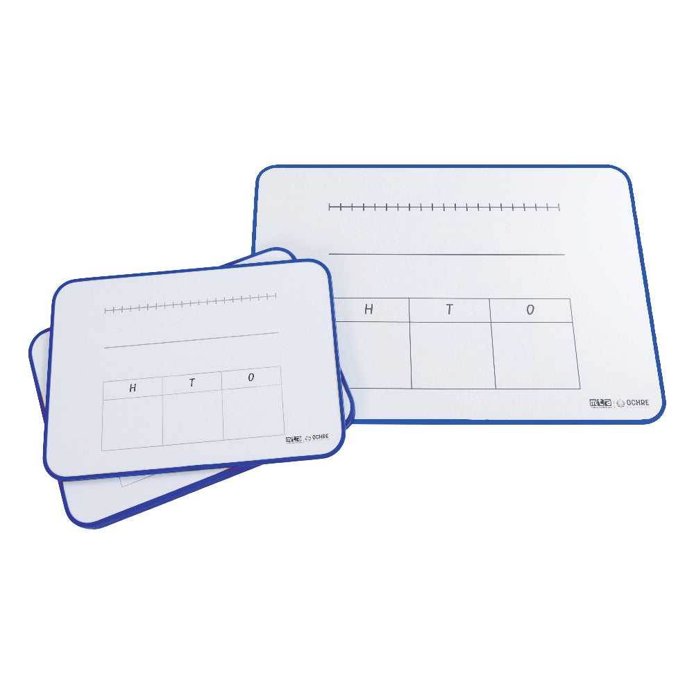 Ochre Magnetic Student Mini Whiteboard – Year 1 – Pack of 5