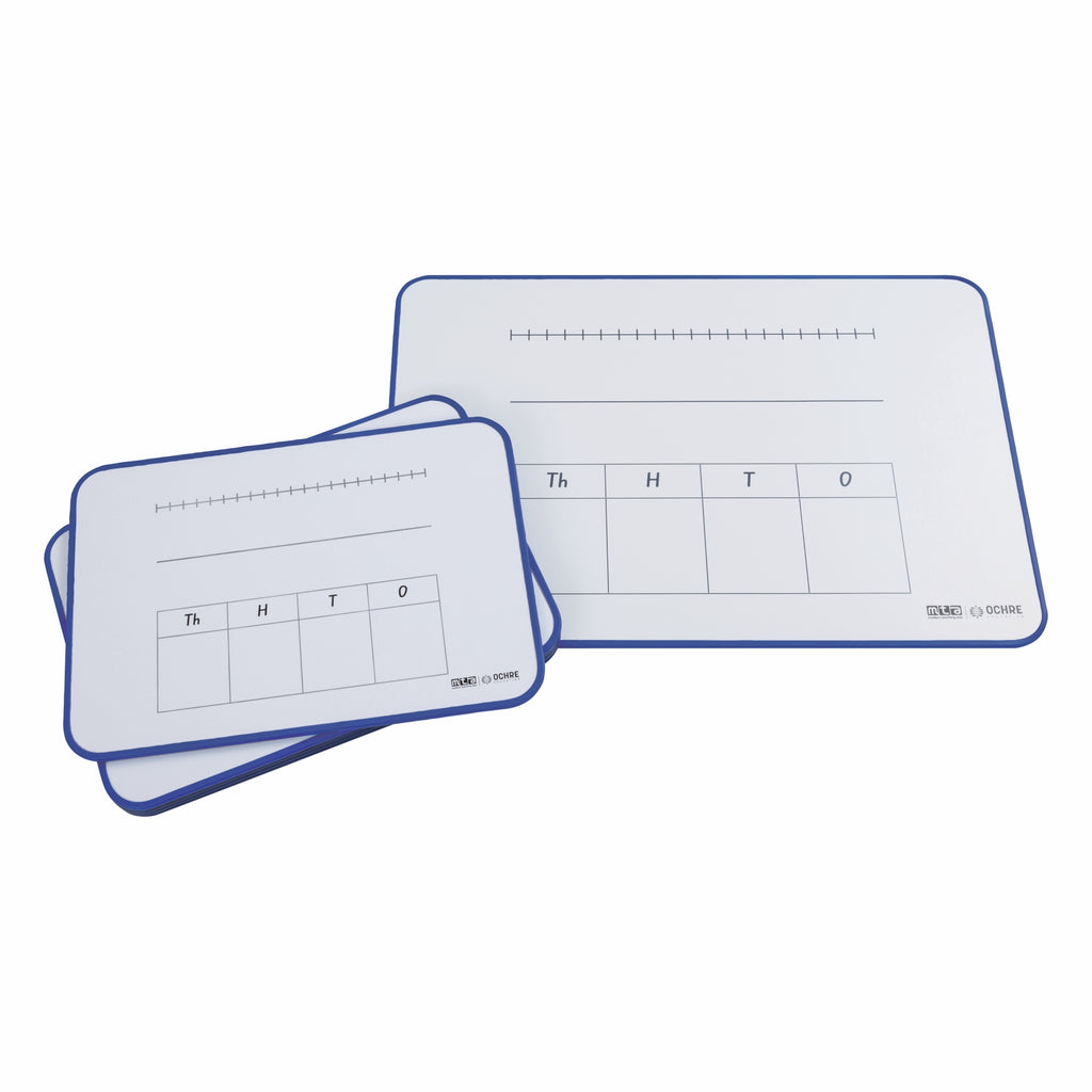 Ochre Magnetic Student Mini Whiteboard – Year 2 – Pack of 5