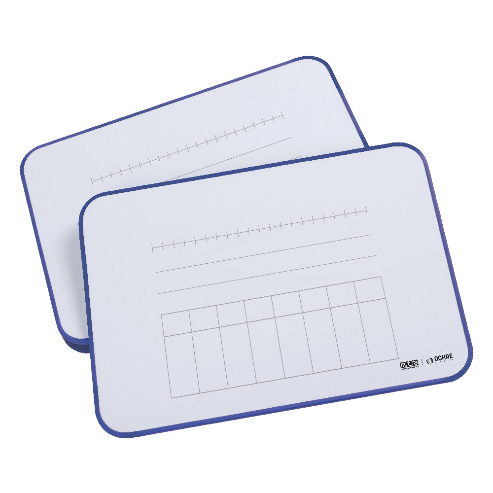 Ochre Magnetic Student Mini Whiteboard – Year 3 & 4 – Pack of 5