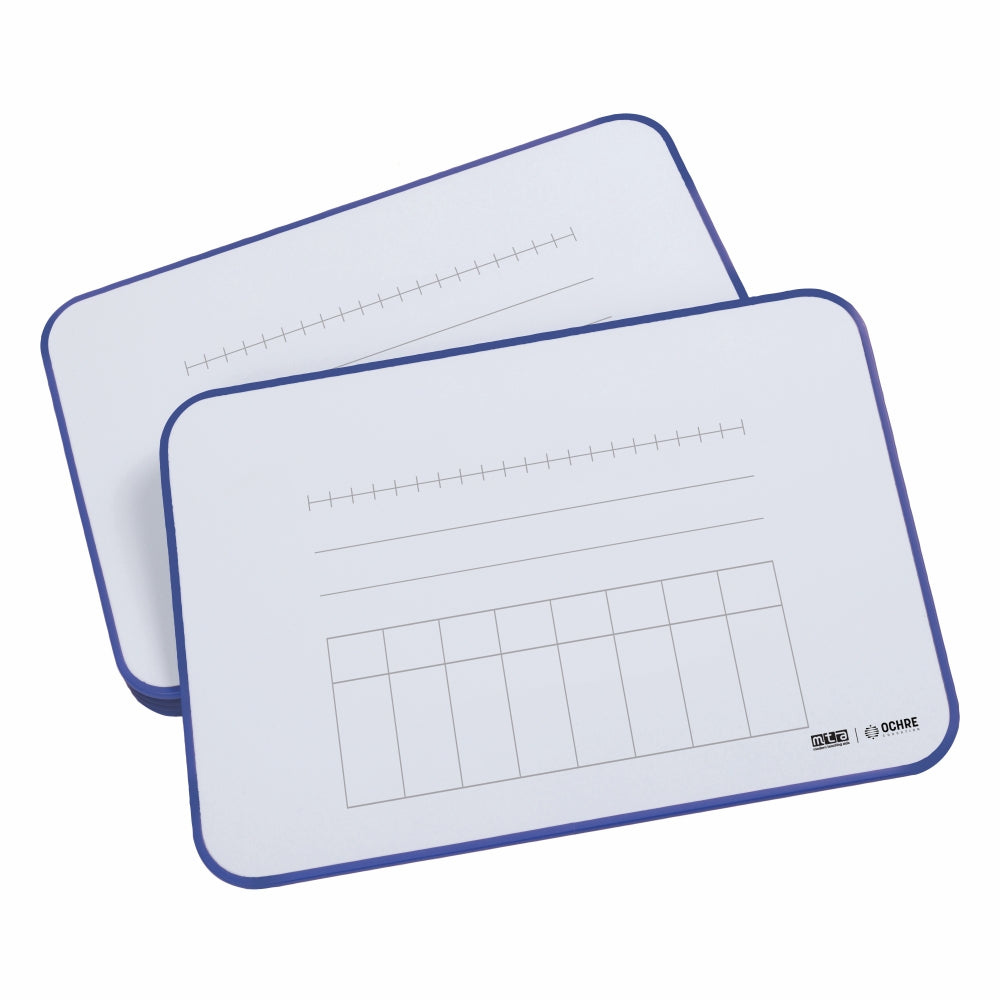 Ochre Magnetic Student Mini Whiteboard – Year 3-4 – Pack of 5