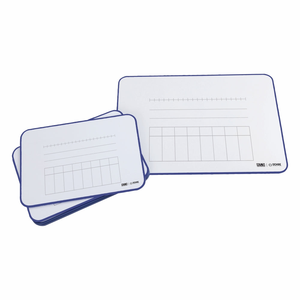 Ochre Magnetic Student Mini Whiteboard – Year 3-4 – Pack of 5