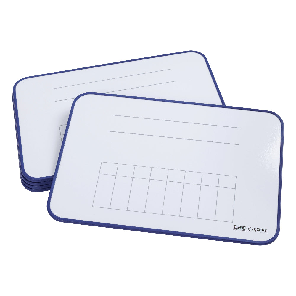 Ochre Magnetic Student Mini Whiteboard – Year 5 & 6 – Pack of 5