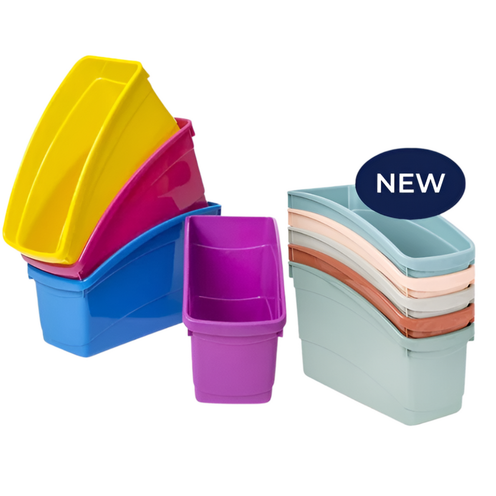Plastic Book and Storage Tubs