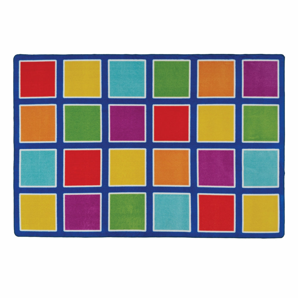 Colour Squares Placement Rug - 24  Squares