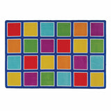 Colour Squares Placement Rug - 24  Squares