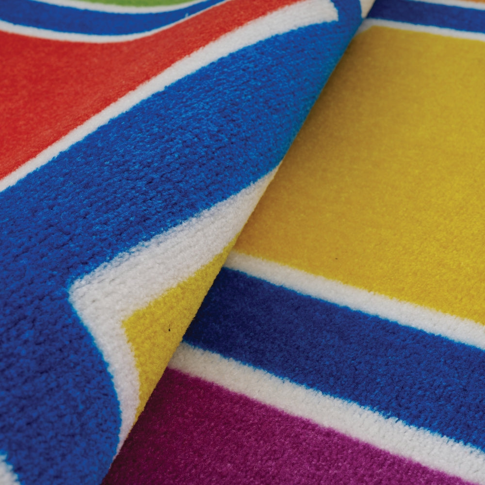 Colour Squares Placement Rug - 24  Squares
