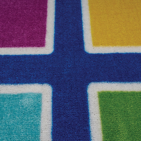Colour Squares Placement Rug - 24  Squares