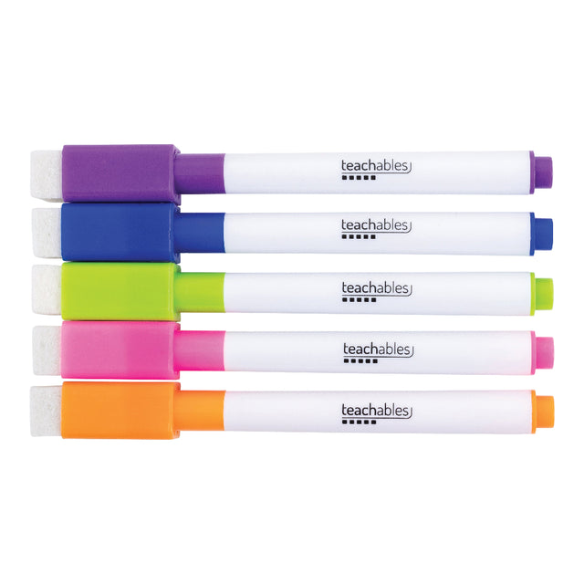 Write N Wipe Pens Coloured - Pack of 5