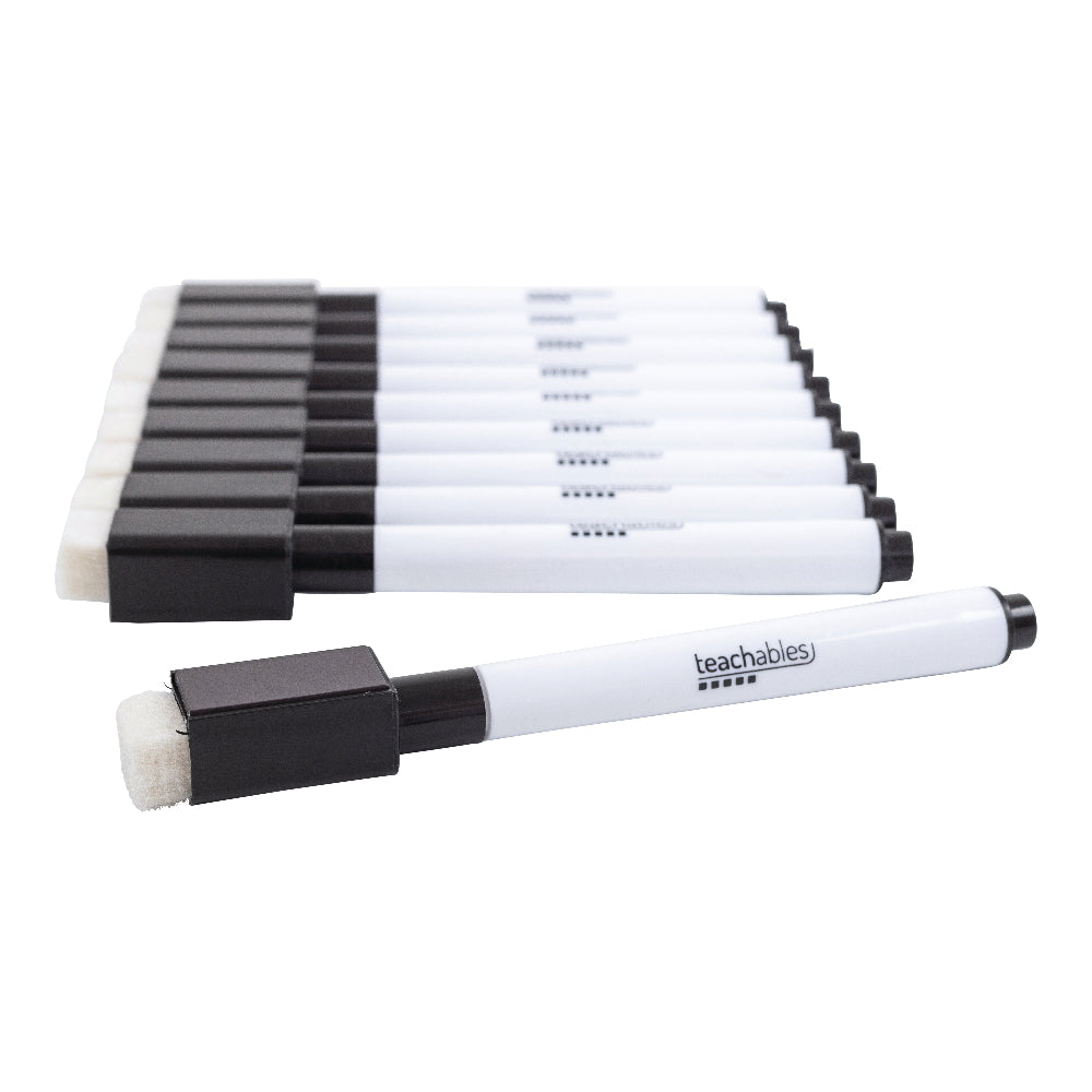 Write N Wipe Pens - Black - 10 Pack