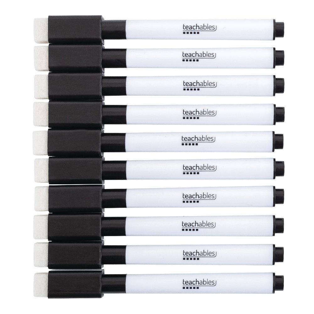 Write N Wipe Pens - Black - 10 Pack