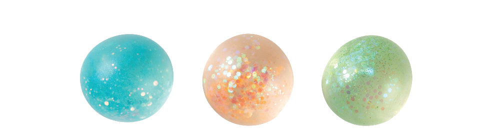 Sensory Sprouts Galaxy Glitter Balls - Blue Orange Green