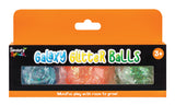 Sensory Sprouts Galaxy Glitter Balls - Blue Orange Green