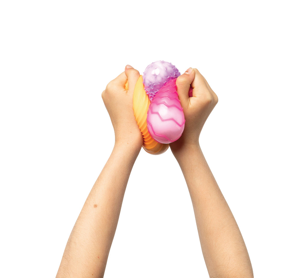 Sensory Sprouts Mindful Monster Balls - pink purple orange