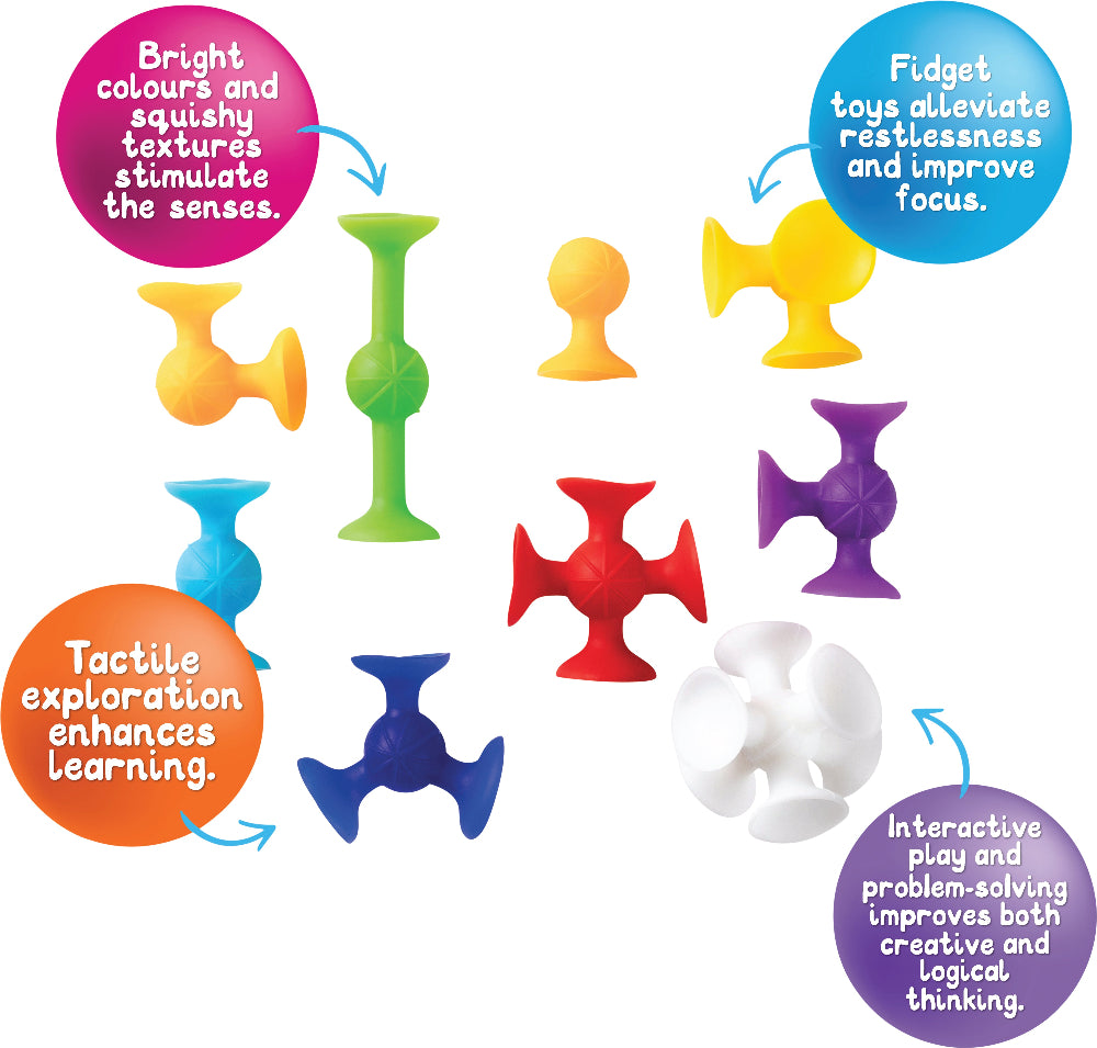 Sensory Sprouts Suction Shapes - Set of 20