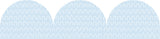 Blue Patterned Rolled Scalloped Border