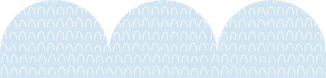 Blue Patterned Rolled Scalloped Border