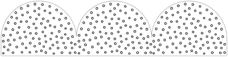 Black and White Dots Rolled Scalloped Border