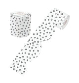 Black and White Dots Rolled Scalloped Border