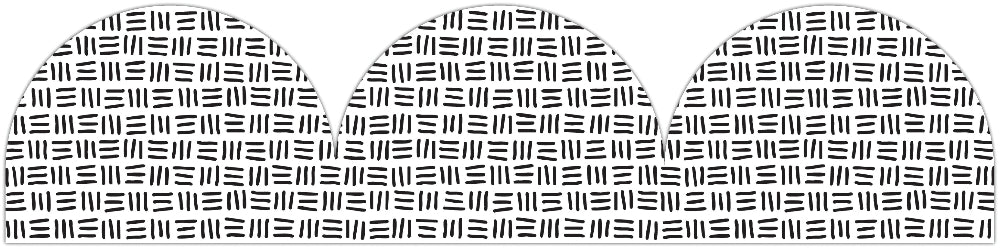 Black and White Lines Rolled Scalloped Border