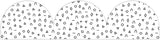 Black and White Patterned Rolled Scalloped Border