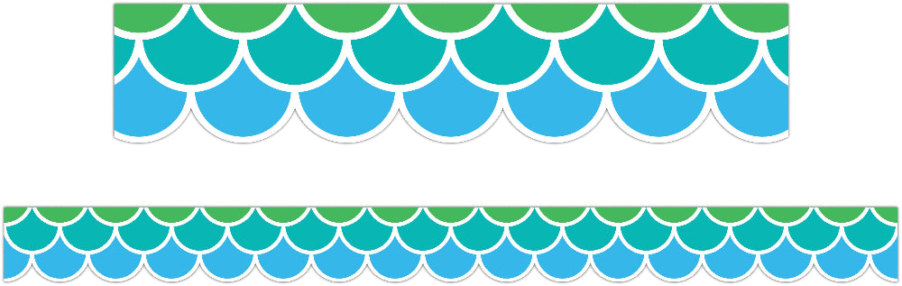 Cool Tones Scallops Border – Pack of 12