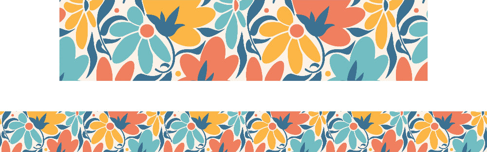 Floral Bloom Abstract Border – Pack of 12