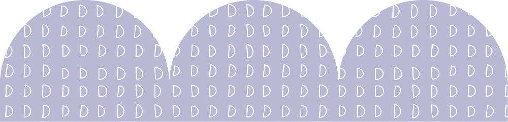 Lilac Patterned Rolled Scalloped Border