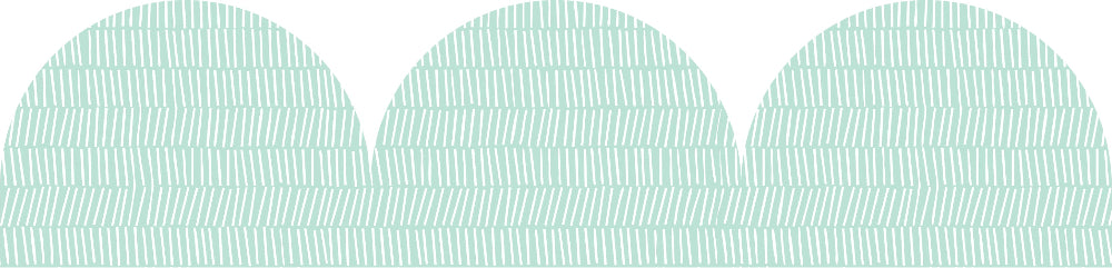 Mint Patterned Rolled Scalloped Border