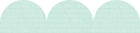 Mint Patterned Rolled Scalloped Border