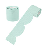 Mint Patterned Rolled Scalloped Border